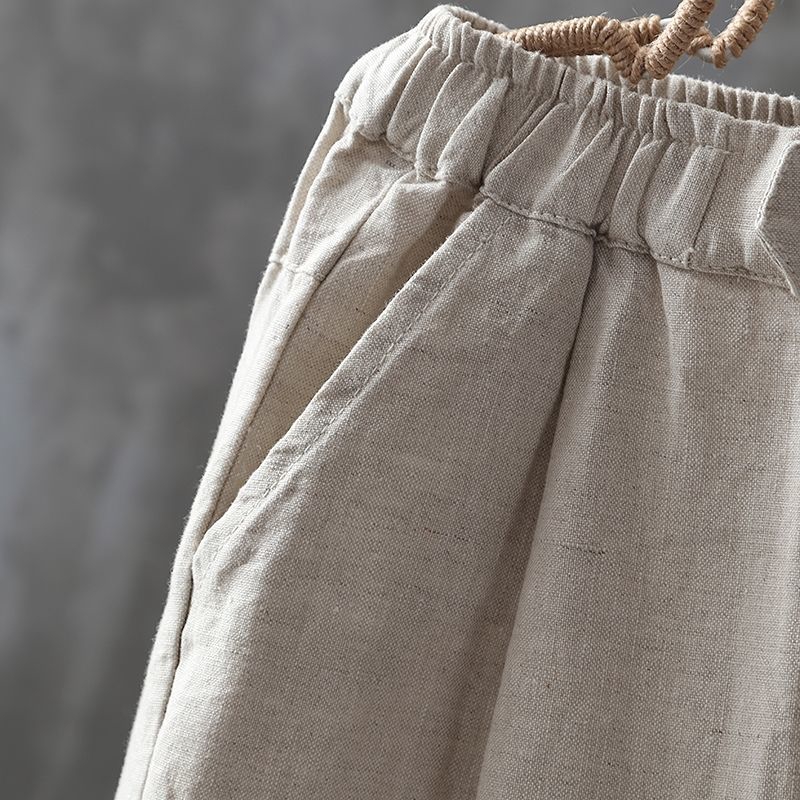 Quần cotton Lanh Mỏng Dáng Rộng Cỡ Lớn 4xl Thời Trang 2020 Cho Nữ