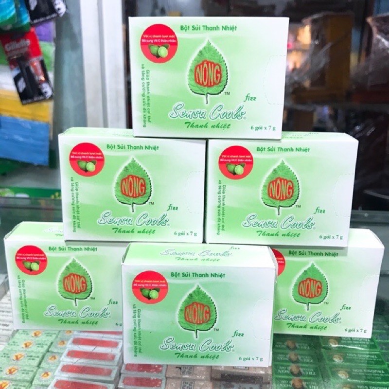 Bột sủi thanh nhiệt Sensa cools (Sensacool) - Hộp 6 gói