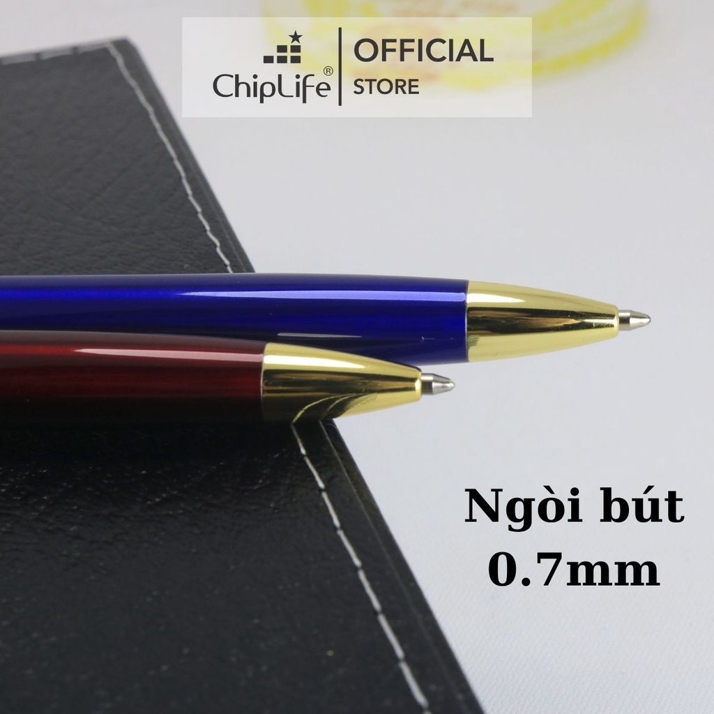 Bút ký khắc tên cao cấp CHIPLIFE IM010XD kim loại xoay ngòi 0.7mm mực xanh