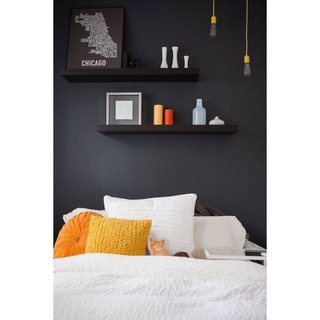 Kệ gỗ 2 thanh ngang đen 40*15cm
