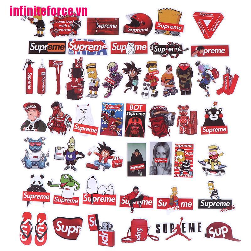 Bộ 50 Miếng Dán Trang Trí Họa Tiết Graffiti Dễ Thương