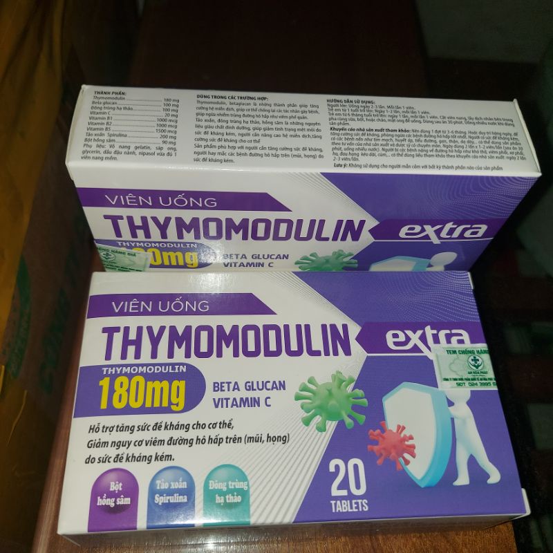 《Date 2025 -hộp 20 viên》Viên uống Thymomodulin 120mg tăng đề kháng