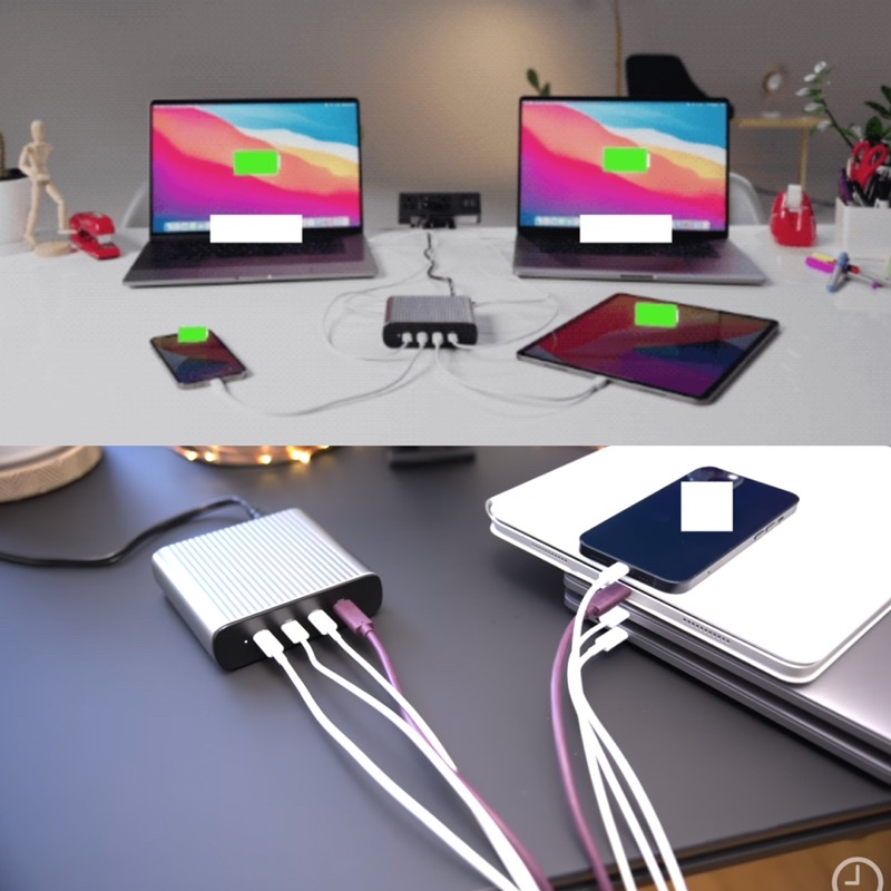 Củ sạc để bàn HYPERJUICE GaN 245W HJ-GAN245 04 USB-C PD/PPS/QC4+ 100W nhỏ nhất thế giới - Hàng chính hãng, BH 24 tháng