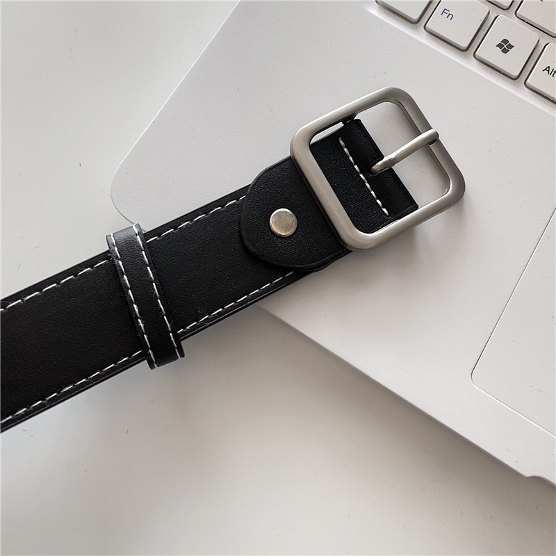 Thắt lưng khóa vuông phong cách Hàn Quốc thời trang