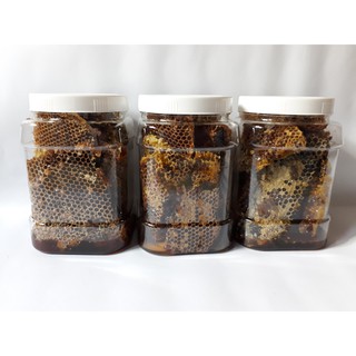 MẬT ONG RỪNG NGUYÊN SÁP HŨ 1000GR ~ 2000GR GỒM CẢ MẬT+ NHỘNG+ TỔ SÁP+ PHẤN HOA