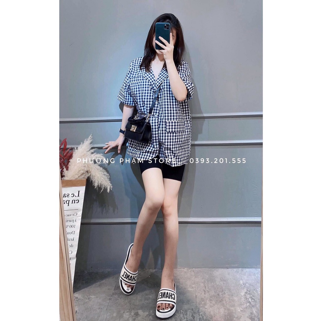 Áo Blazer -Vest Cộc tay Dáng Rộng 1 Lớp