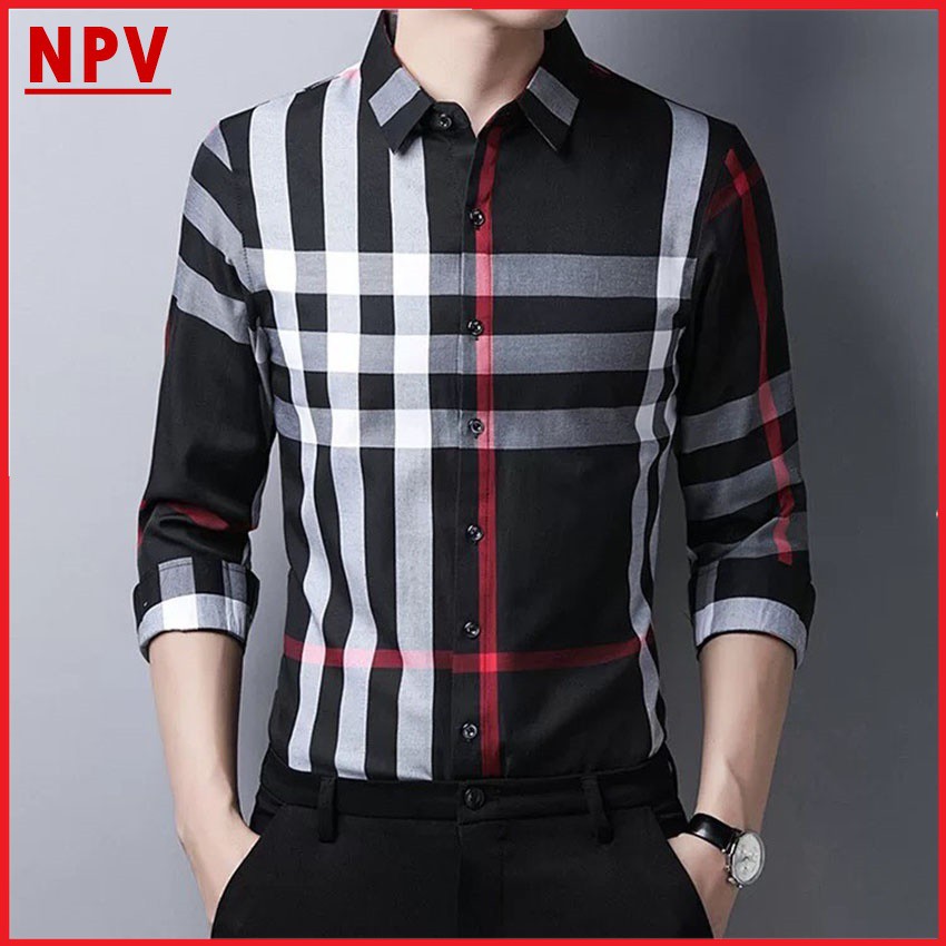 Áo sơ mi kẻ sọc NPV thời trang nam,áo sơ mi nam cao cấp phong cách nam tính 3 màu | BigBuy360 - bigbuy360.vn