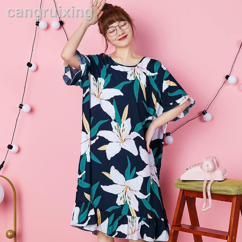 Đầm Ngủ Cotton Plus Size Cho Phụ Nữ Mang Thai 100kg