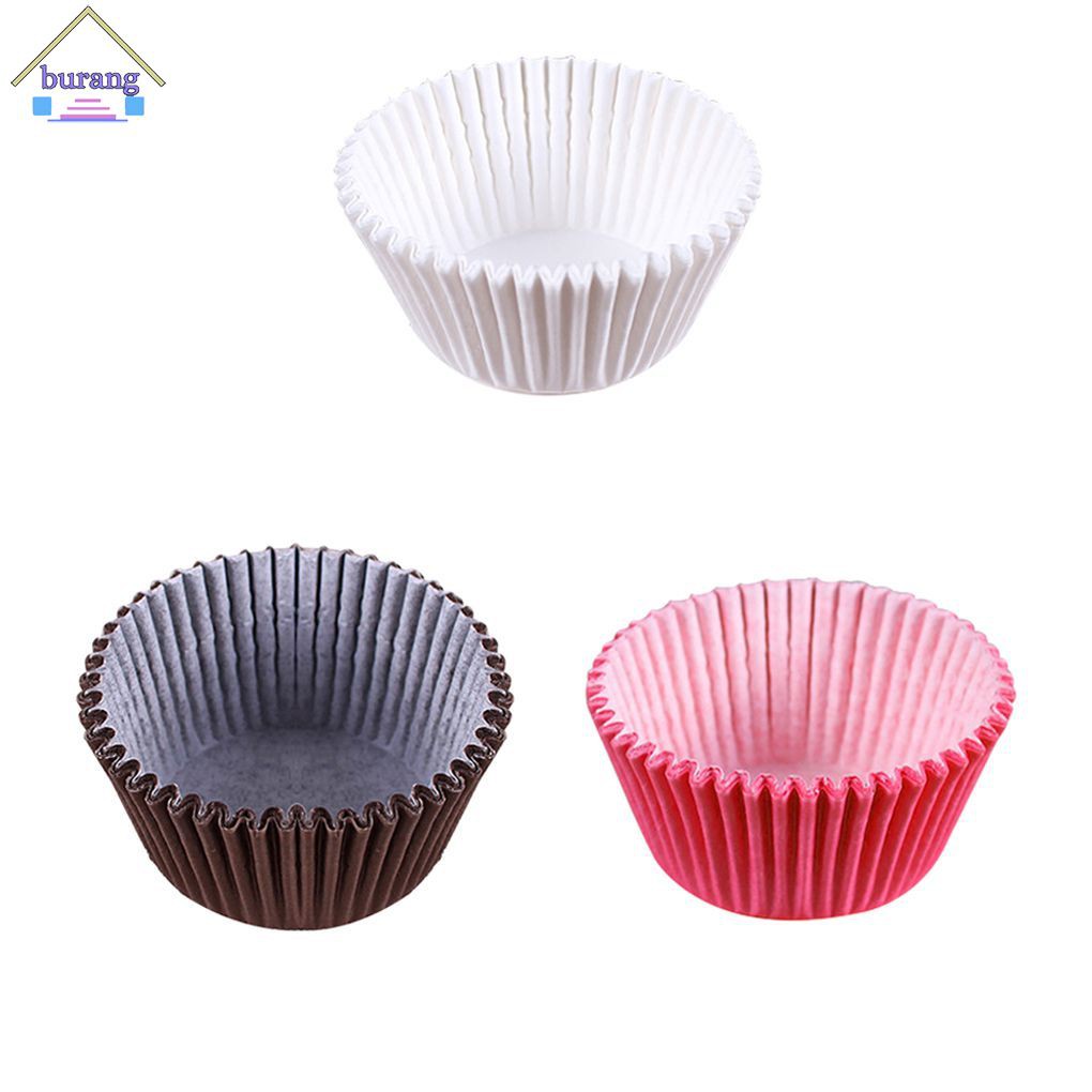 Bộ 100 Cốc Giấy Lót Bánh Cupcake Chống Thấm Dầu Nhiều Màu Sắc