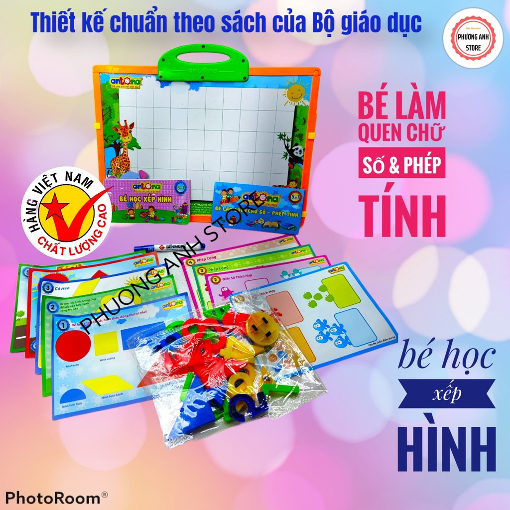 BẢNG CHỮ CÁI NAM CHÂM TIẾNG VIỆT 5 IN 1 ANTONA💛HÀNG VN💛Đồ chơi thông minh cho bé trai,gái giáo dục sớm trẻ em 3-6 tuổi