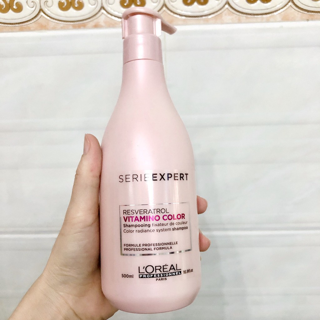 DẦU GỘI GIỮ MÀU TÓC NHUỘM L'OREAL VITAMINO COLOR 500ML Chính Hãng