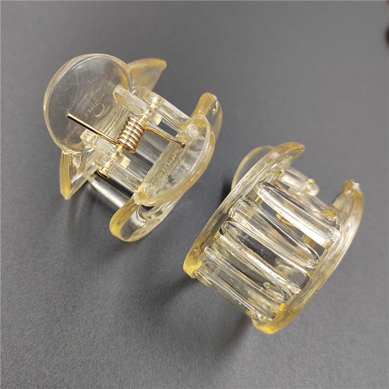 1 Kẹp Tóc Càng Cua Mini Bằng Nhựa Acrylic Trong Suốt Phong Cách Hàn Quốc