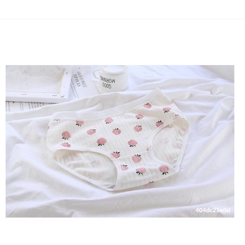 (có size) Quần Lót cute dâu Cotton Co Dãn 4 Chiều dễ thương hot hit