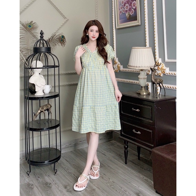 Đầm bầu dự tiệc giá rẻ- Váy bầu suông thiết kế đẹp kiểu dáng thời trang mặc nhà đi dạo đi làm