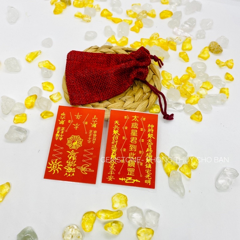 Thẻ Thái Tuế - Phù Thái Tuế Ép Plastic, Vật Phẩm Thái Tuế 7x5cm