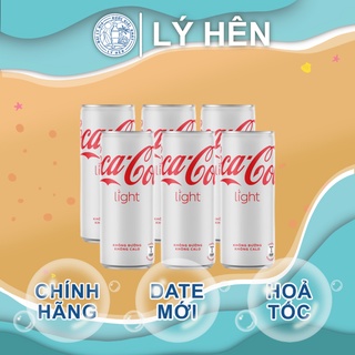 Lốc 6 Lon Nước Ngọt Có Gas Coca Cola Light Không Đường