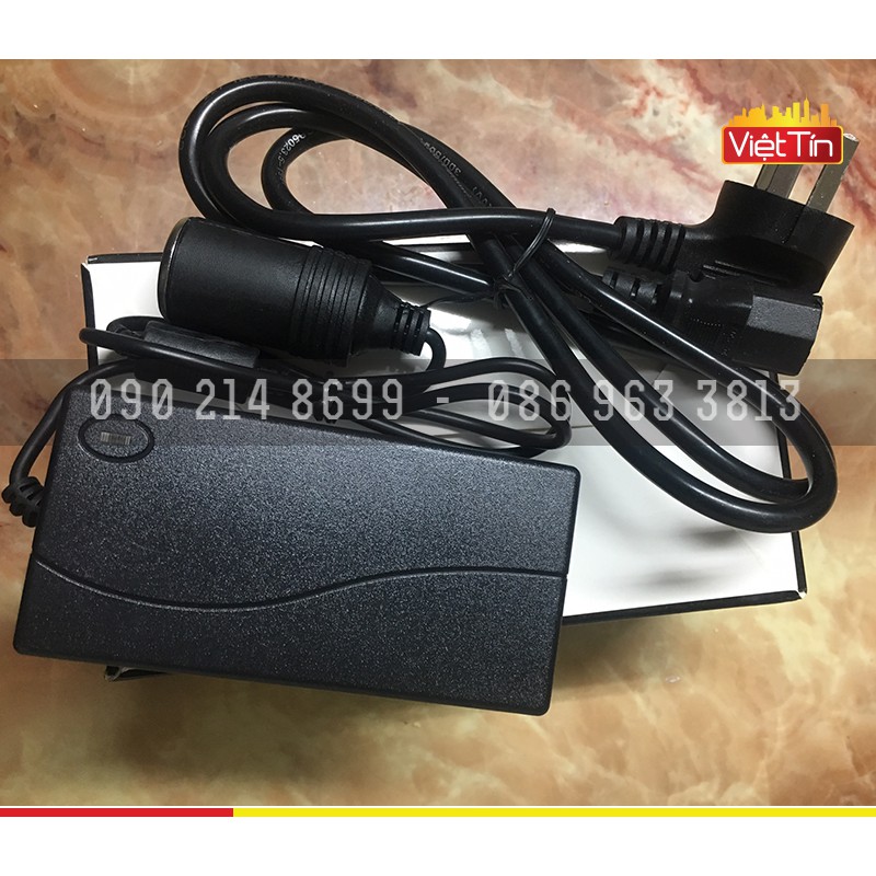 Bộ adapter chuyển nguồn từ 220v sang 12v tẩu xạc ô tô 5A