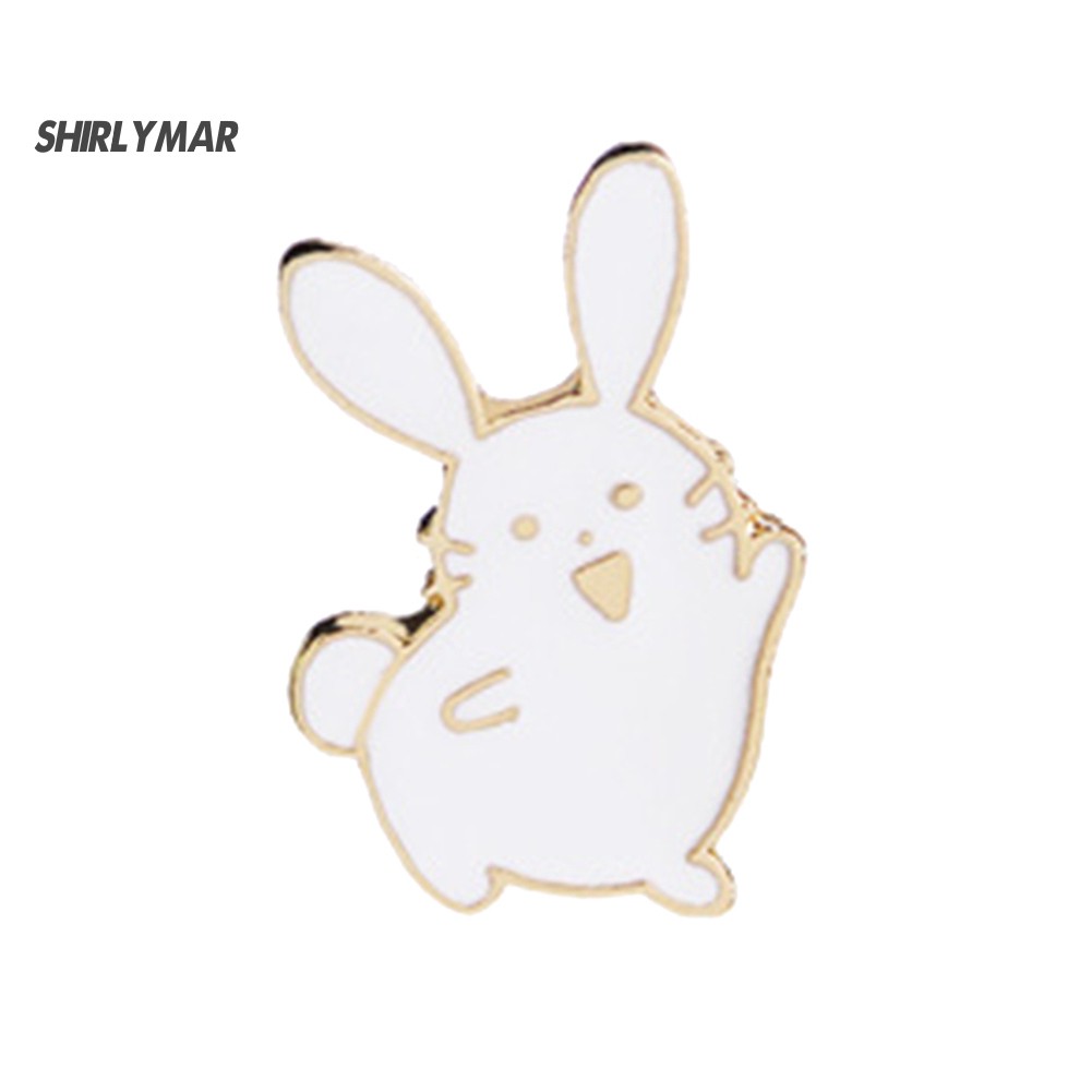 ஐSr Cute Women Cartoon Rabbit Brooch Pin Enamel Denim Backpack Badge Jewelry Gift