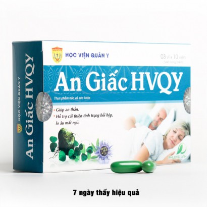 An Giấc HVQY – Hỗ trợ an thần, ngủ ngon, giảm lo âu, hồi hộp ngủ không sâu giấc (30 viên)