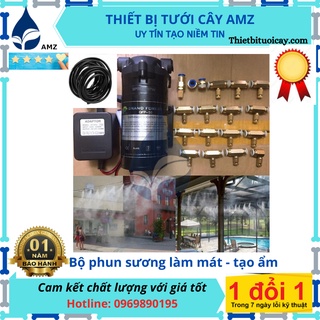 Bộ phun sương tạo ẩm làm mát không khí và tưới lan (10 béc đồng)