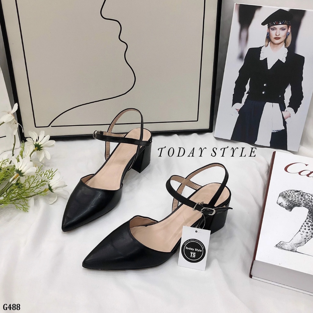 Sandal bít mũi 5p gót vuông Today Style G488 sang trọng