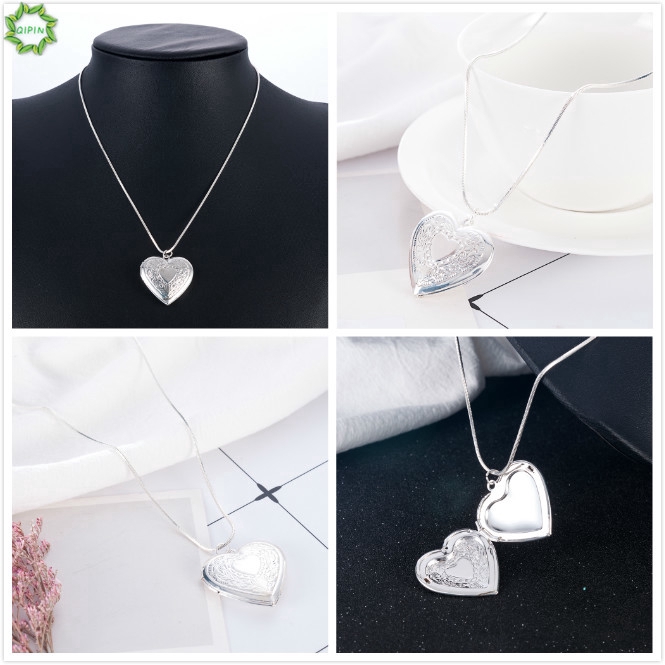 Dây chuyền hợp kim mặt hình trái tim dễ thương cho nữ