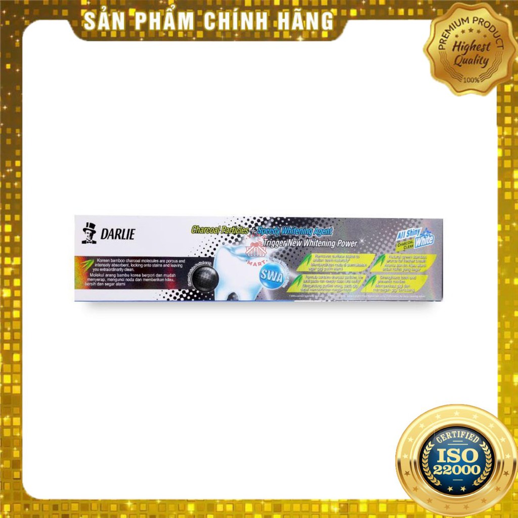 [ Yams Mart ] Kem Đánh Răng Darlie Trắng Sáng Charcoal Hộp 160 G