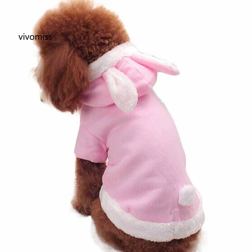Áo hoodie tai thỏ giữ ấm xinh xắn cho thú cưng