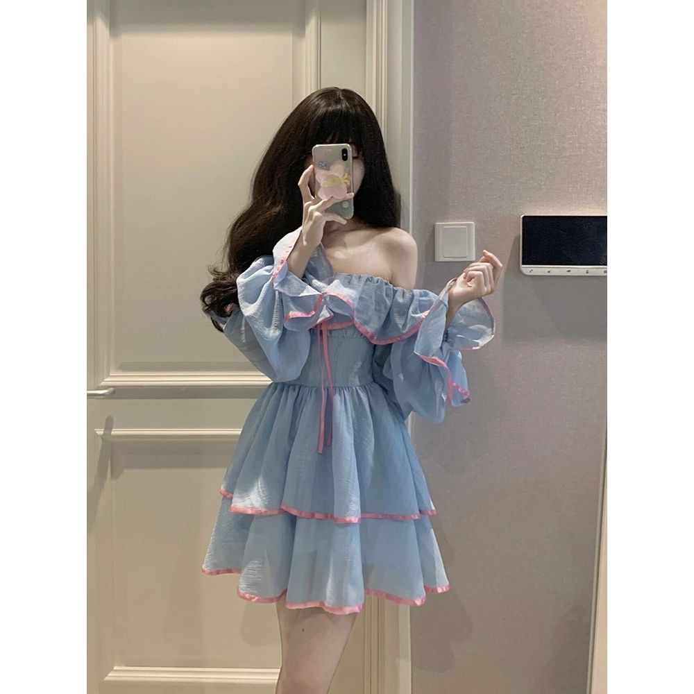 Đầm Chữ a Tay Dài Dáng Ôm Thời Trang Mùa Hè 2022