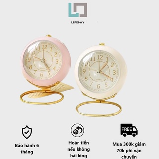 Đồng hồ để bàn trang trí phòng báo thức,đồng hồ trang trí lifeday