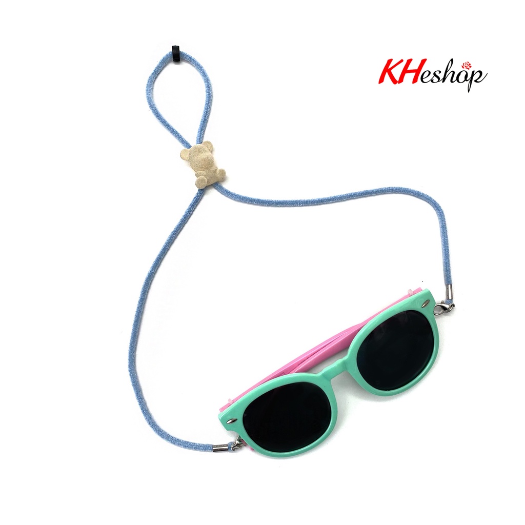 Dây đeo Khẩu Trang, dây đeo kính cho bé hình Gấu có thể điều chỉnh độ dài nhiều màu dễ thương mã Y6017