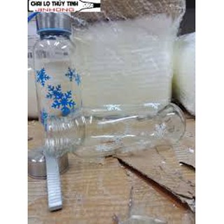 Bình Nước Thủy Tinh 300ml Có Dây Xách