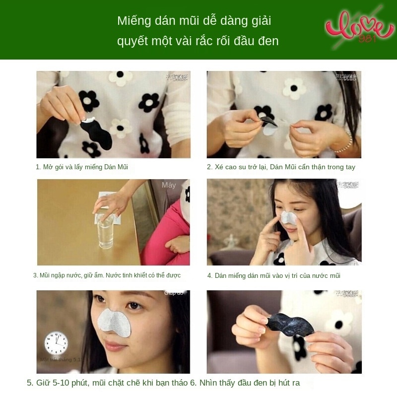 [Hàng mới về] Mặt Nạ Than Tre Loại Bỏ Mụn Đầu Đen Se Khít Lỗ Chân Lông Cho Mũi Tiện Dụng | BigBuy360 - bigbuy360.vn