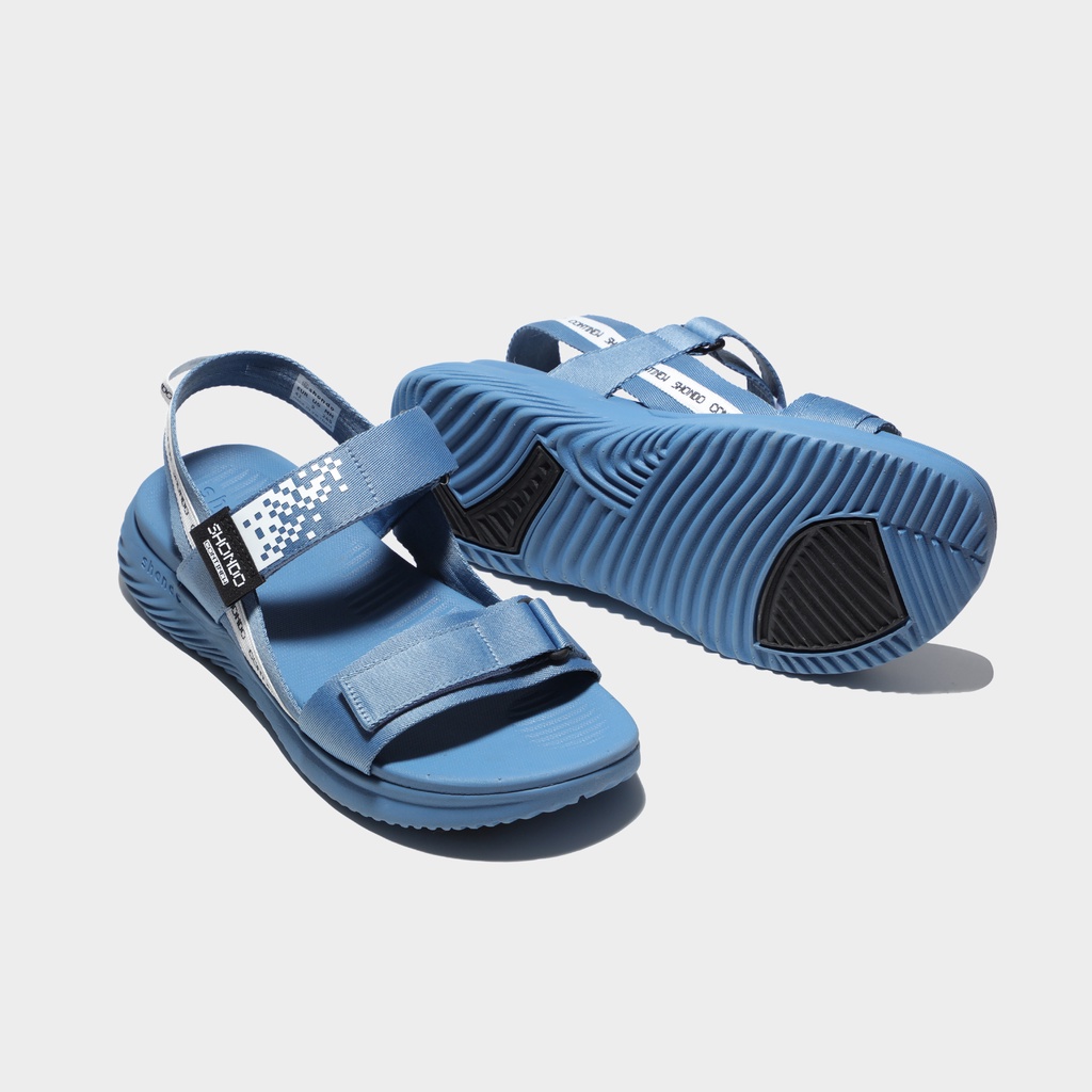 Giày Sandals Nam Nữ Shondo F7 Continew Full Xanh Coban F7N3333