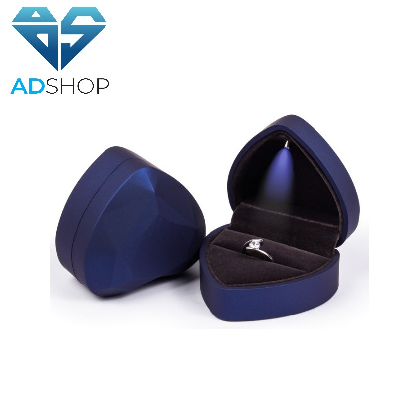 HỘP ĐỰNG NHẪN NỮ TRANG HÌNH TIM,HỘP ĐỰNG NHẪN QUÀ TẶNG,KHUYÊN TAI CÓ ĐÈN LED