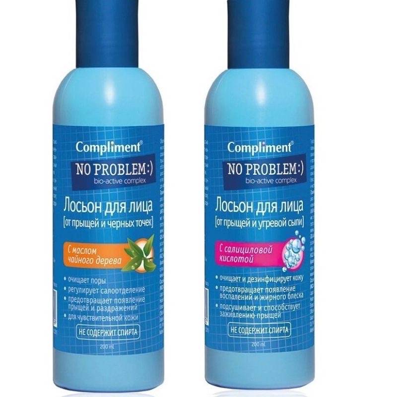 Toner da dầu mụn NO PROBLEM compliment chứa BHA Salicylic Acid, Tea tree 200ml