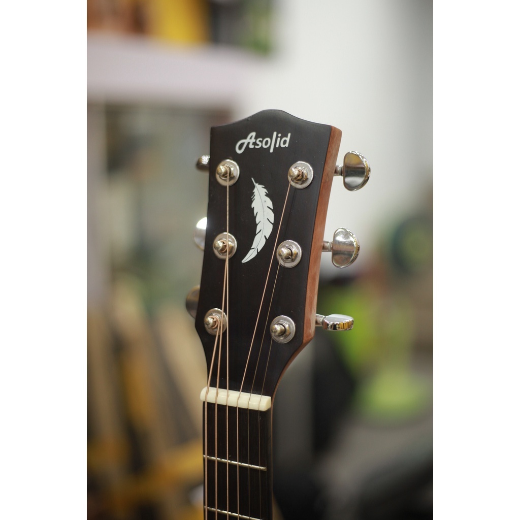 Đàn Guitar Acoustic Asolid S54CA Chất Lượng ,Tặng Kèm Bao Đàn, Capo, Pick ,Ty Chỉnh Cần