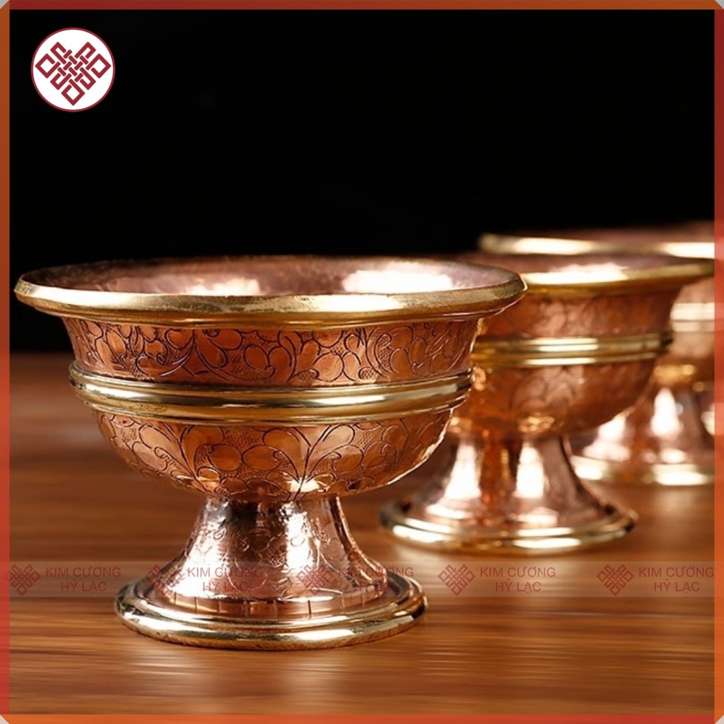 Đồ Thờ Cúng Chén Đồng Cúng Dường Mật Tông  Nepal