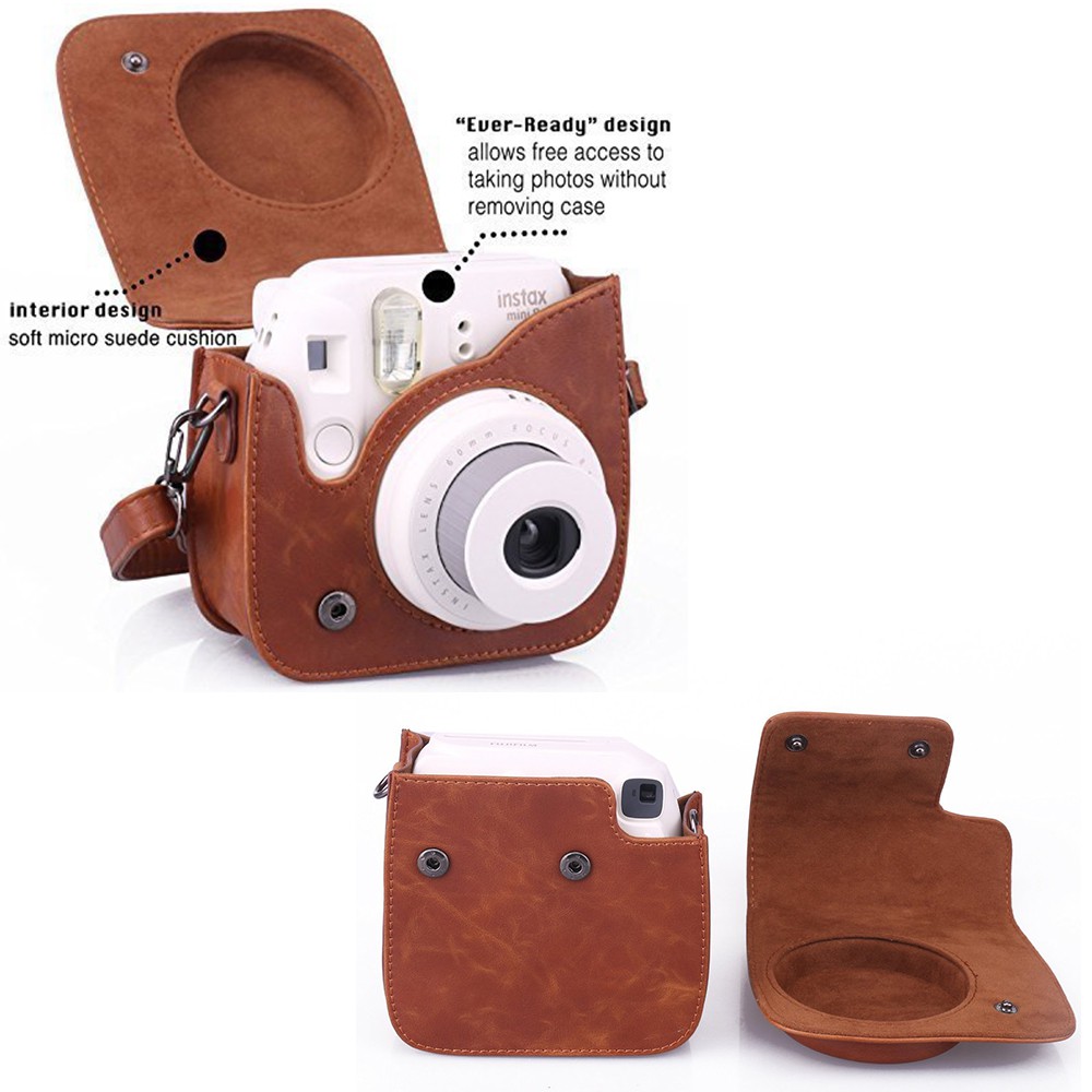 Túi Da Đựng Máy Ảnh Fujifilm Instax Mini 8 8 + 9 Polaroid