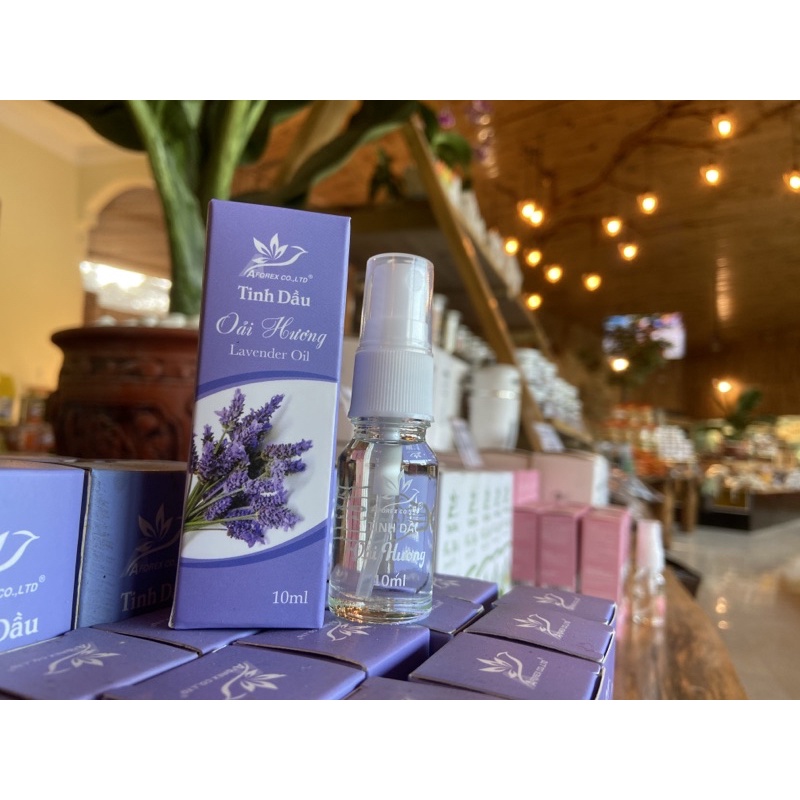 Tinh dầu Oải hương Lavender AFOREX xịt thơm phòng, mùi hương thư giãn 10ml, 50ml