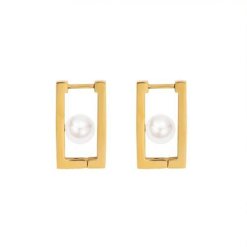 Bông Tai Hình Chữ Nhật Thép Titan Ko Rỉ TT 3603