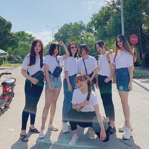 Áo Thun Trơn Cổ Tròn Nam - Nữ Màu Trắng