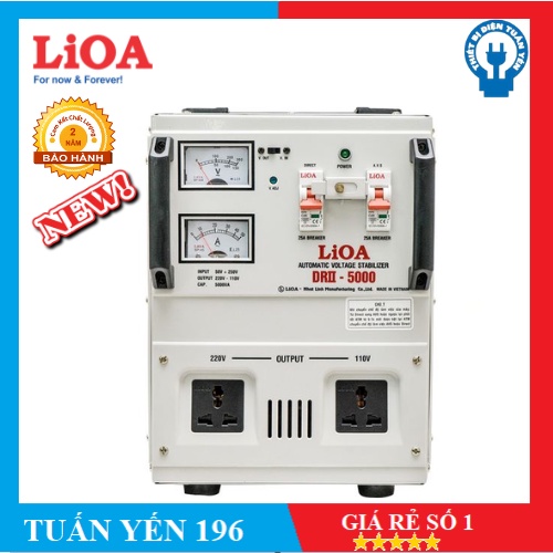 FREE SHIP ỔN ÁP LIOA 5KVA DRI-5000II DẢI 90V-250V- Hàng Chính hãng