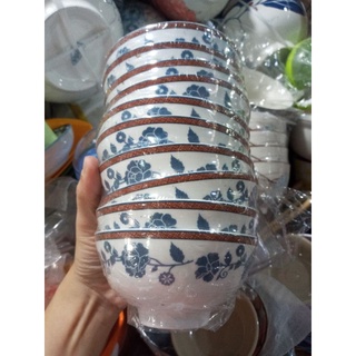 bát cơm, chén cơm Ck ( set 10 chén) hoa văn