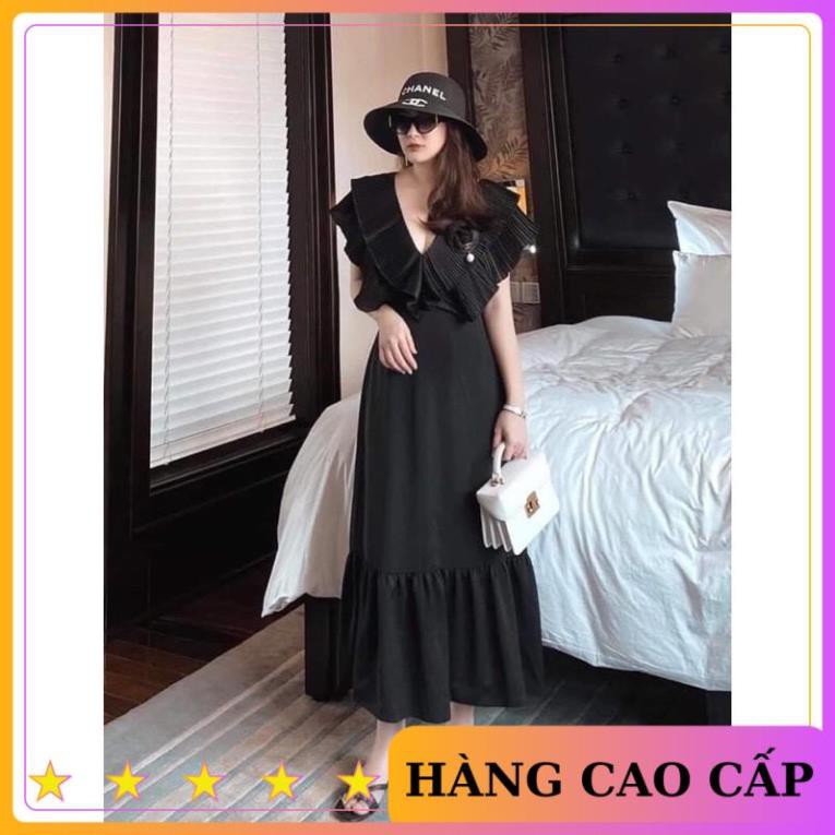 [HÀNG CAO CẤP] Đầm maxi đầm suông cổ bèo đầm sang trọng đi chơi dự tiệc đi biển dạo phố xinh xắn - MN94