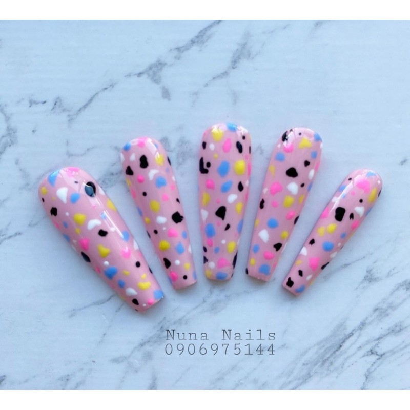 NAILBOX full option  Móng up Thiết kế trứng cút bò sữa cute inbox chọn size và  shape đầy đủ phụ kiện CÓ NOW SHIP