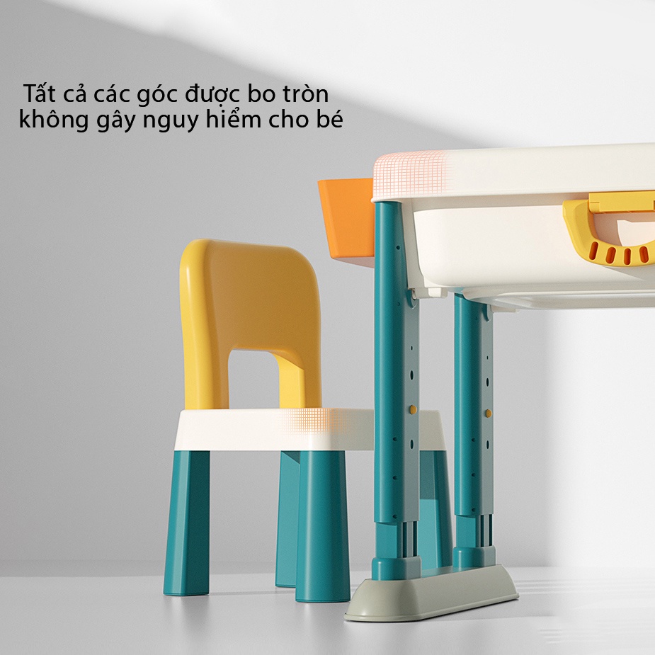 Bàn lắp ráp LEGO, xếp hình khối xây dựng cho bé gấp gọn thành vali, đồ chơi trí tuệ, đồ chơi thông minh