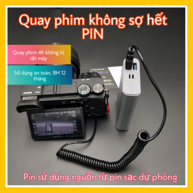 Pin NP-FW50 dummy cho máy ảnh sony a6300 a6500 dùng nguồn pin dự phòng