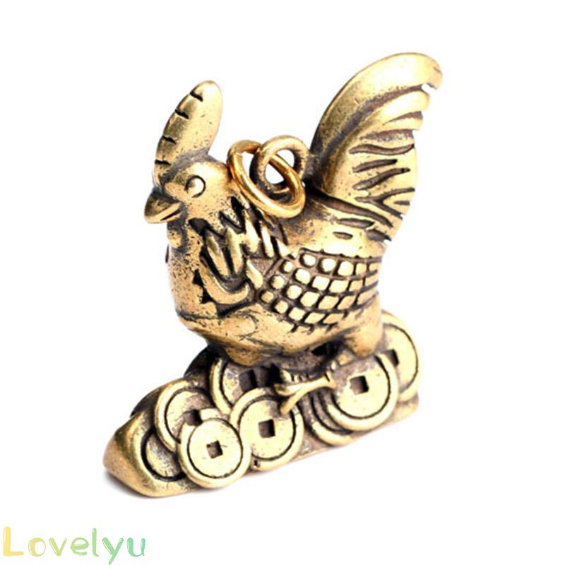 Mô hình chú gà trống bằng đồng thau dùng cho trang trí độc đáo