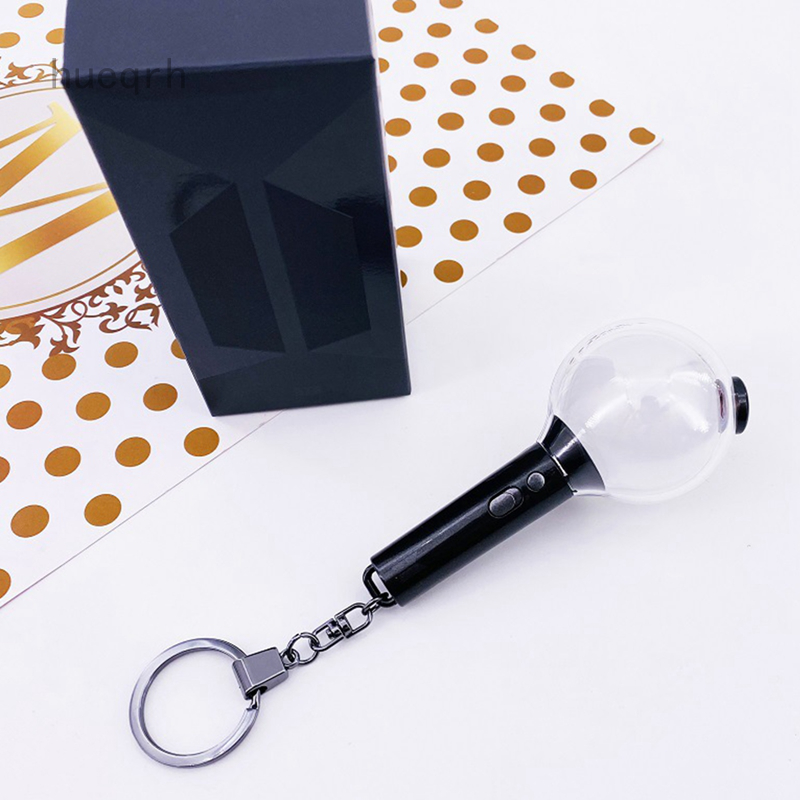 KPOP BTS Mini Ver.3 Light Stick Key Ring Lightstick ARMY Fan Light Keychain Bag Charm Pendant